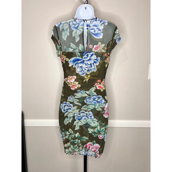 Guess Sheer Top Floral Dress Size M NWOT STUNNING! - Picture 4 of 9